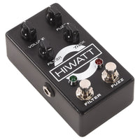 Angled view of Hiwatt Filter Fuzz MKII Pedal on white background