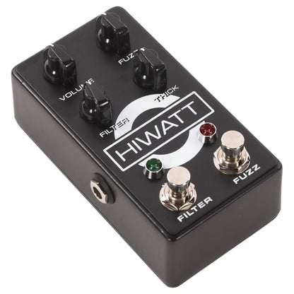 Angled view of Hiwatt Filter Fuzz MKII Pedal on white background