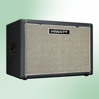 Angled front view of Hiwatt HB210HN Bass Speaker Cabinet on green background