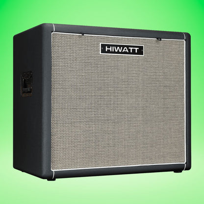 Angled front view of Hiwatt HB410HN Bass Speaker Cabinet on green background