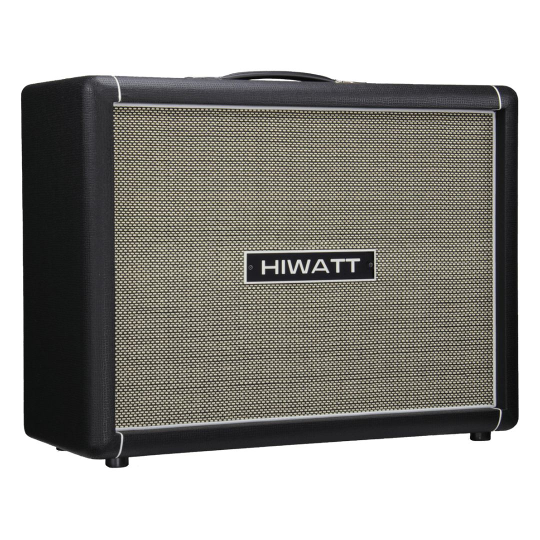 Angled front view of Hiwatt HG212 Speaker Cabinet on white background
