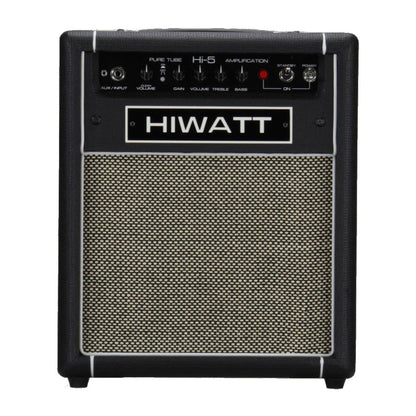 Front view of Hiwatt Hi-5 Combo Guitar Amplifier on white background