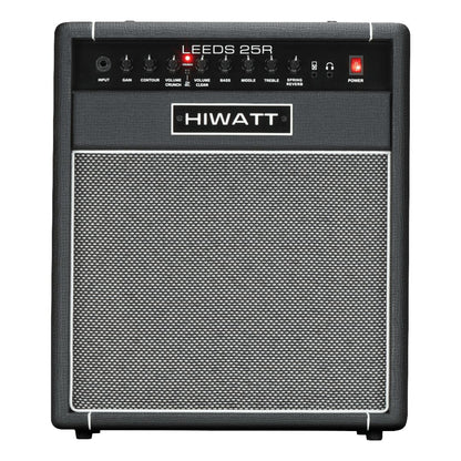 Front view of Hiwatt Leeds 25R Combo 1x10 Guitar Amplifier on white background