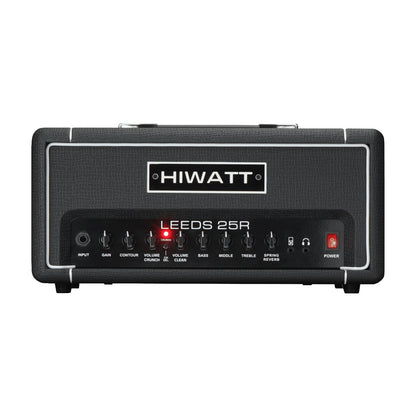 Front view of Hiwatt Leeds 25R Guitar Amplifier Head on white background