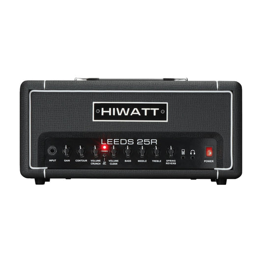 Front view of Hiwatt Leeds 25R Guitar Amplifier Head on white background