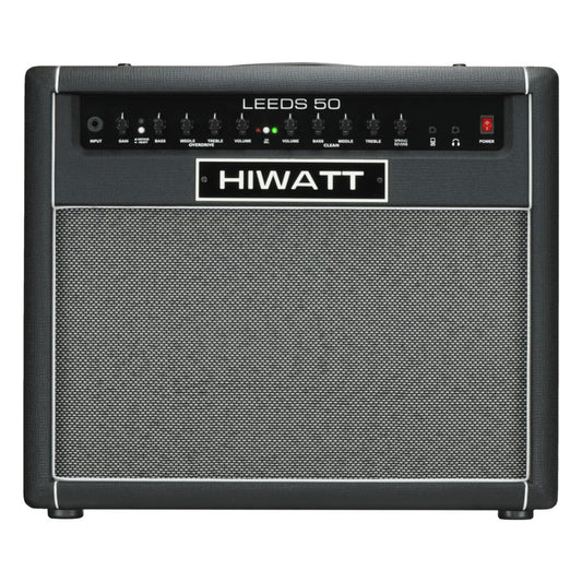 Front view of Hiwatt Leeds 50R Combo Guitar Amplifier on white background