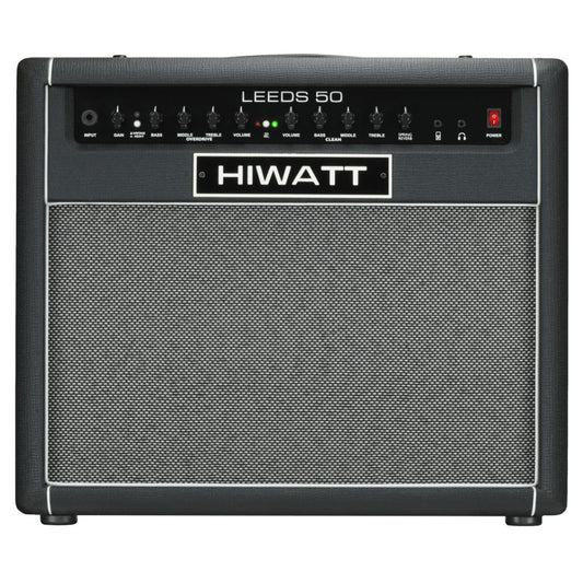 Front view of Hiwatt Leeds 50R Combo Guitar Amplifier on white background