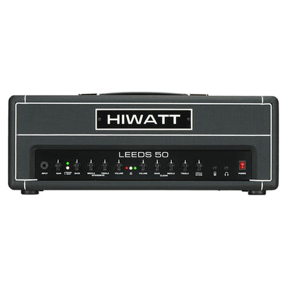Front view of Hiwatt Leeds 50R Head on white background