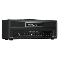 Angled front view of Hiwatt Leeds 50R Head on white background
