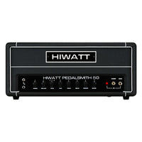 Front view of Hiwatt PEDALSMITH 50 Guitar Amplifier Head on white background