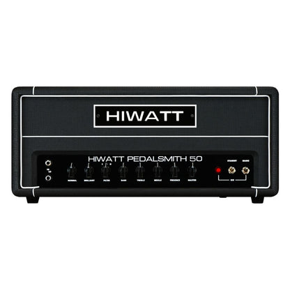 Front view of Hiwatt PEDALSMITH 50 Guitar Amplifier Head on white background