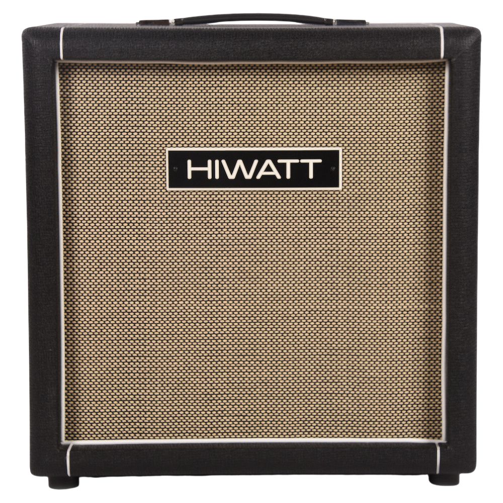 Front view of Hiwatt SE112F Custom Handwired Speaker Cabinet on white background