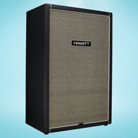 Angled view of Hiwatt SE115410F Custom Handwired Bass Speaker Cabinet on blue background