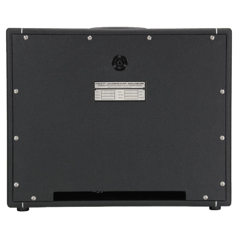 Rear port view of Hiwatt SE212F Custom Handwired Speaker Cabinet on white background