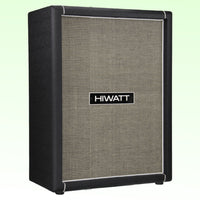 Angled view of Hiwatt SE212FV Custom Handwired Speaker Cabinet on green background