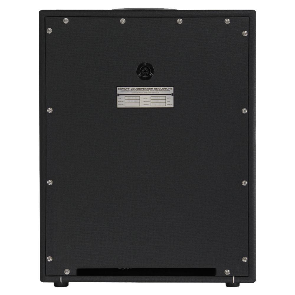 Rear port view of Hiwatt SE212FV Custom Handwired Speaker Cabinet on white background