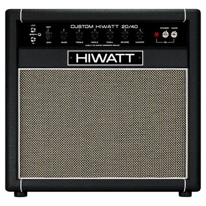 Front view of Hiwatt Studio Stage Combo 1×12 Custom Guitar Amplifier on white background