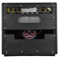 Rear view of Hiwatt Studio Stage Combo 1×12 Custom Guitar Amplifier with Fane Purpleback speaker on white background