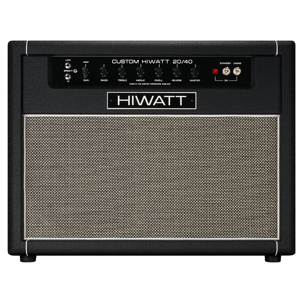 Front view of Hiwatt Studio Stage Combo 2×12 Custom Guitar Amplifier on white background