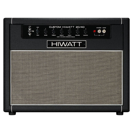Front view of Hiwatt Studio Stage Combo 2×12 Custom Guitar Amplifier on white background