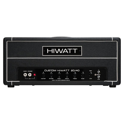 Front view of Hiwatt Studio/Stage Custom Guitar Amplifier Head on white background