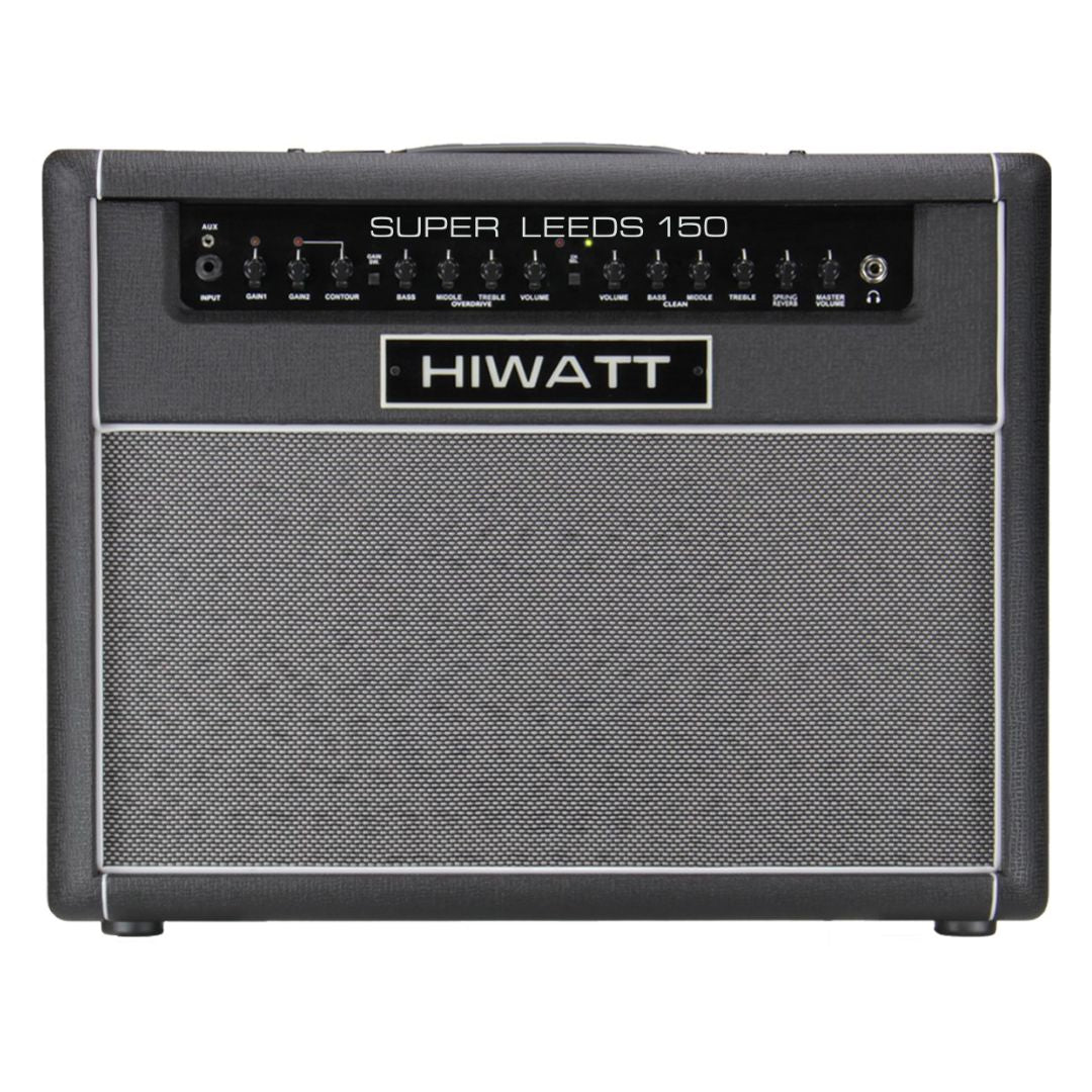 Front view of Hiwatt Super Leeds 150R Combo Guitar Amplifier on white background