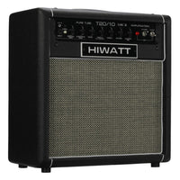 Angled front view of Hiwatt T20/10 Combo Guitar Amplifier on white background