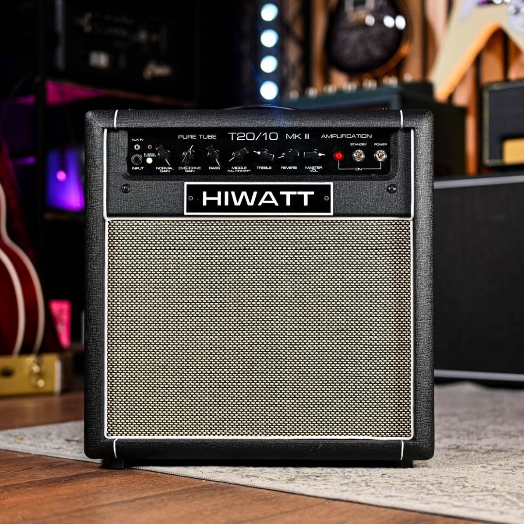 Front view of Hiwatt T20/10 Combo Guitar Amplifier in studio