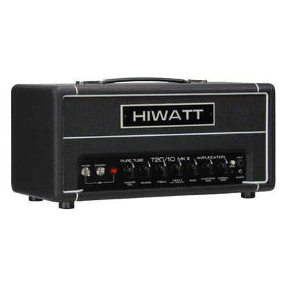 Angled front view of Hiwatt T20/10 Guitar Amplifier Head on white background
