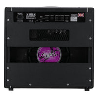 Rear view of Hiwatt T40/20 Combo 1x12 Guitar Amplifier on white background