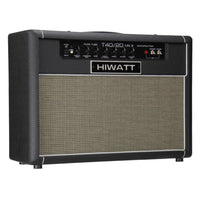 Angled front view of Hiwatt T40/20 Combo 2x12 Guitar Amplifier on white background