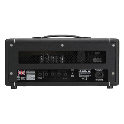 Rear view of Hiwatt T40/20 Guitar Amplifier Head on white background