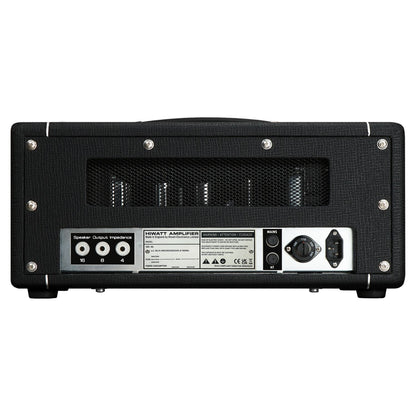 Rear ports view of Hiwatt The Custom 20 Guitar Amplifier Head on white background