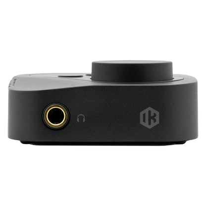 Bottom port view of IK Multimedia ARC ON-EAR on white background