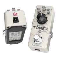 Pair of IK Multimedia TONEX One Brown Sound Pedal White side by side displaying top and rear views on white background