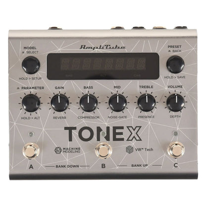 Top view of IK Multimedia TONEX Pedal Bass Edition on white background