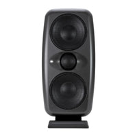 Black speaker on a white background