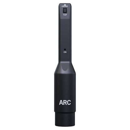 Included calibration microphone with IK Multimedia iLoud Precision 6 on white background