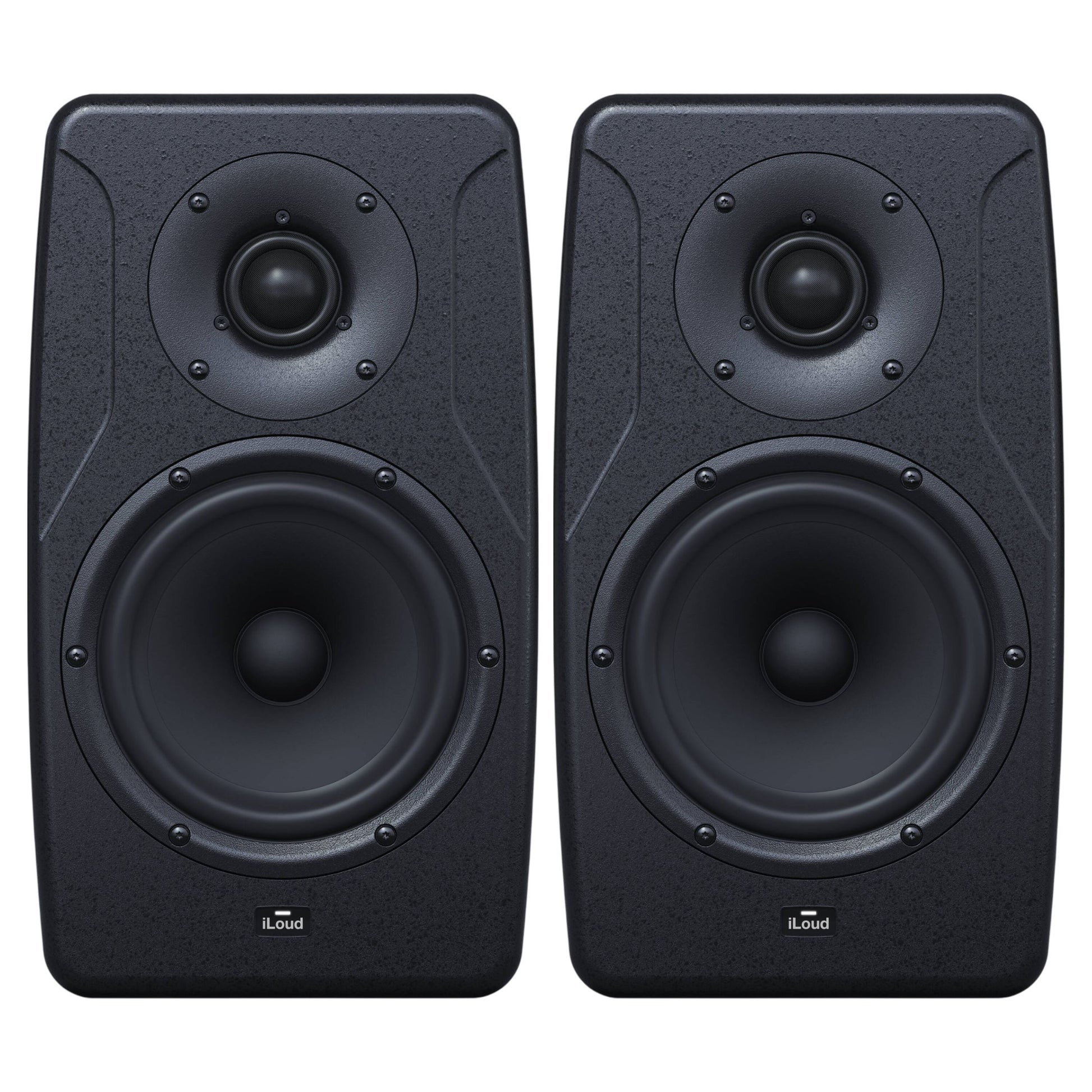 Front view of IK Multimedia iLoud Precision 6 Pair on white background