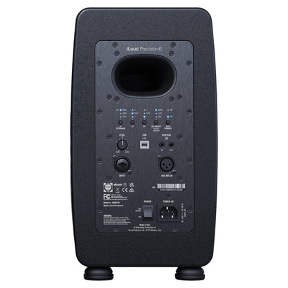 Rear ports view of IK Multimedia iLoud Precision 6 on white background
