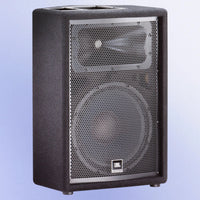 Angled view of JBL JRX212 2-Way Loudspeaker on purple background