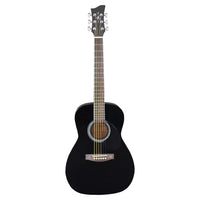 Front view of Jay Turser JJ43 3/4 Size Acoustic Guitar Black on white background
