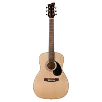 Front view of Jay Turser JJ43 3/4 Size Acoustic Guitar Natural on white background