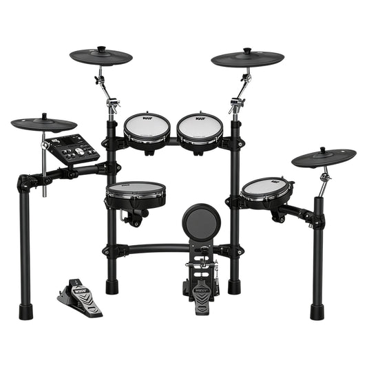 Front view of KAT Percussion KT-300 5-Piece Electronic Drum Set on white background