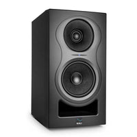 Black speaker with Kali logo on a white background