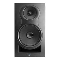 Black speaker with 'Kali' branding on a white background