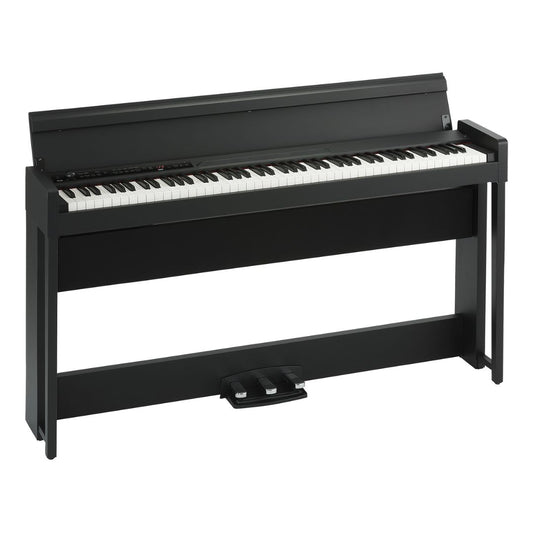 Front view of Korg C1 Air Digital Piano Black on white background