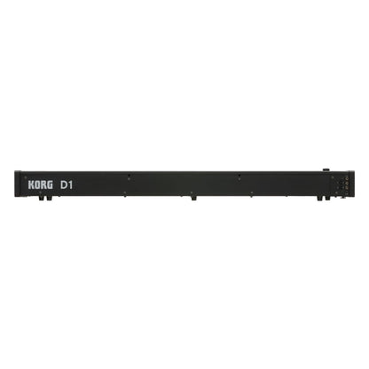 Rear view of Korg D1 Digital Piano on white background