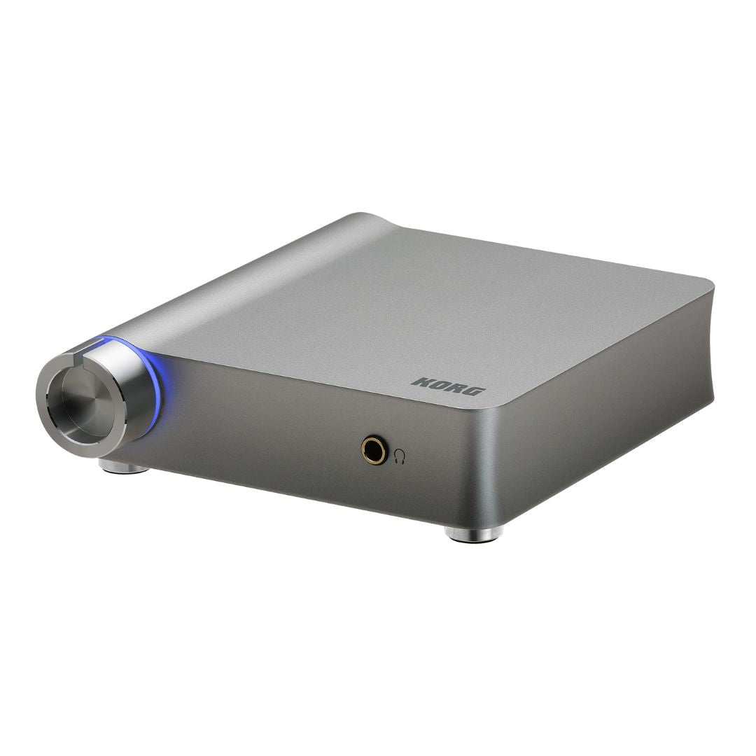 Angled front view of Korg DS-DAC-10R on white background