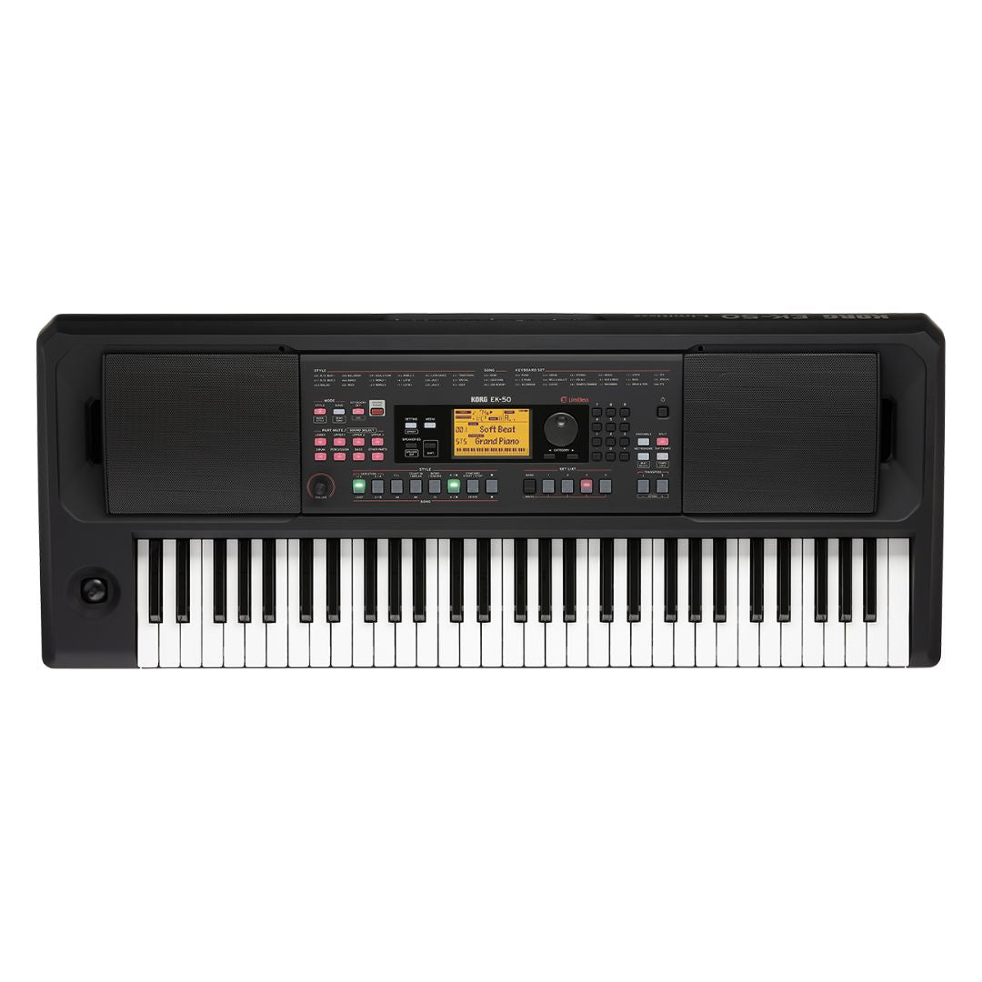 Top view of Korg EK-50 Limitless on white background